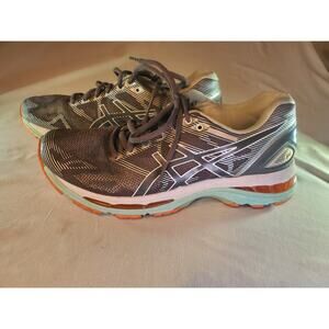 Womens ASICS GEL NIMBUS 19 Running Shoes SIZE 8 M Grey / Aqua Coral $179 MSRP